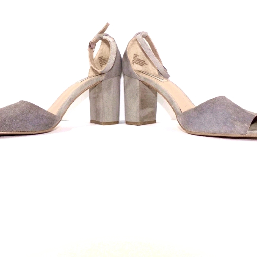 STEVE MARTIN Gray Suede High Heel With Ankle Wrap